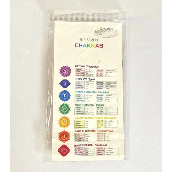 The Seven Chakras Yoga Lotus Flower Charms Keychain Multi Beads Silver Tone New - Picture 2 of 4